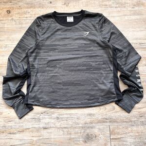 Gymshark Sport Loose Long Sleeve T-Shirt Medium Gray Performance Top Gymwear